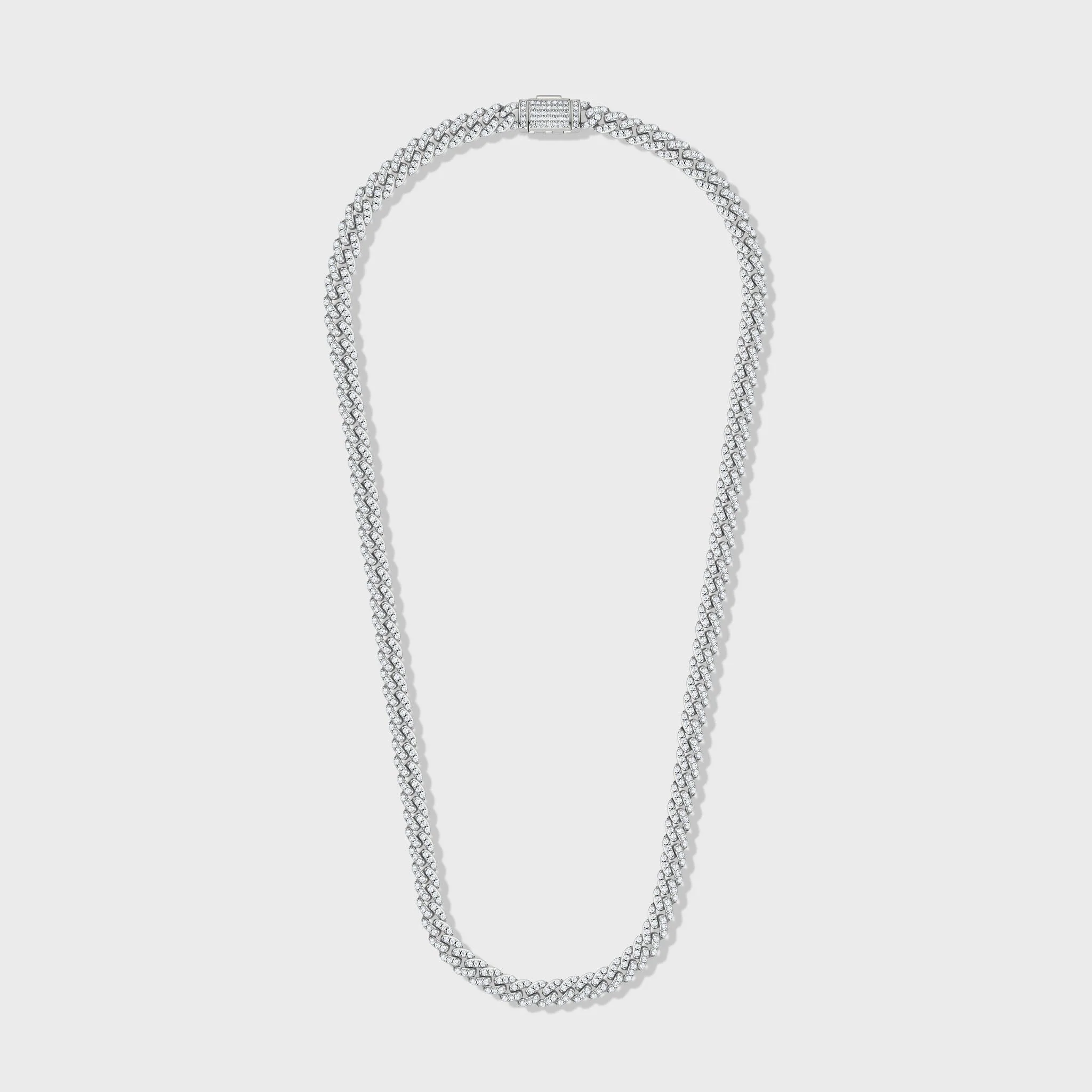 Women's Iced Cuban Chain (Silver) - 8mm - Image 4