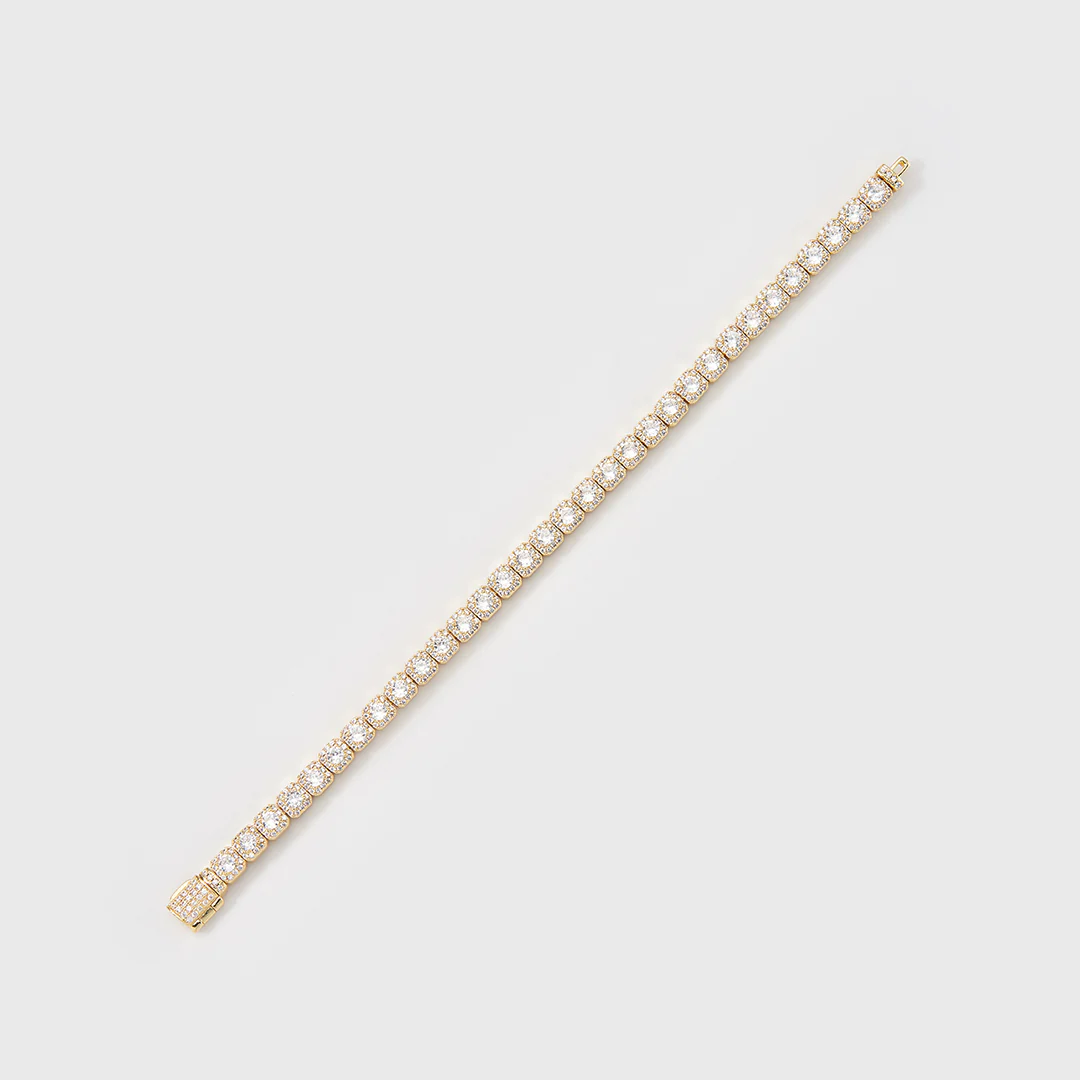 Micro Clustered Tennis Bracelet (Gold) - 5mm - Image 3