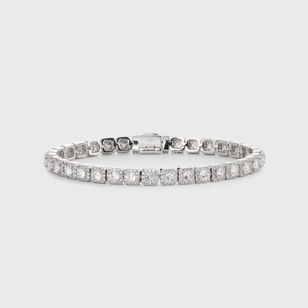 Women's Micro Clustered Tennis Bracelet (Silver) - 5mm