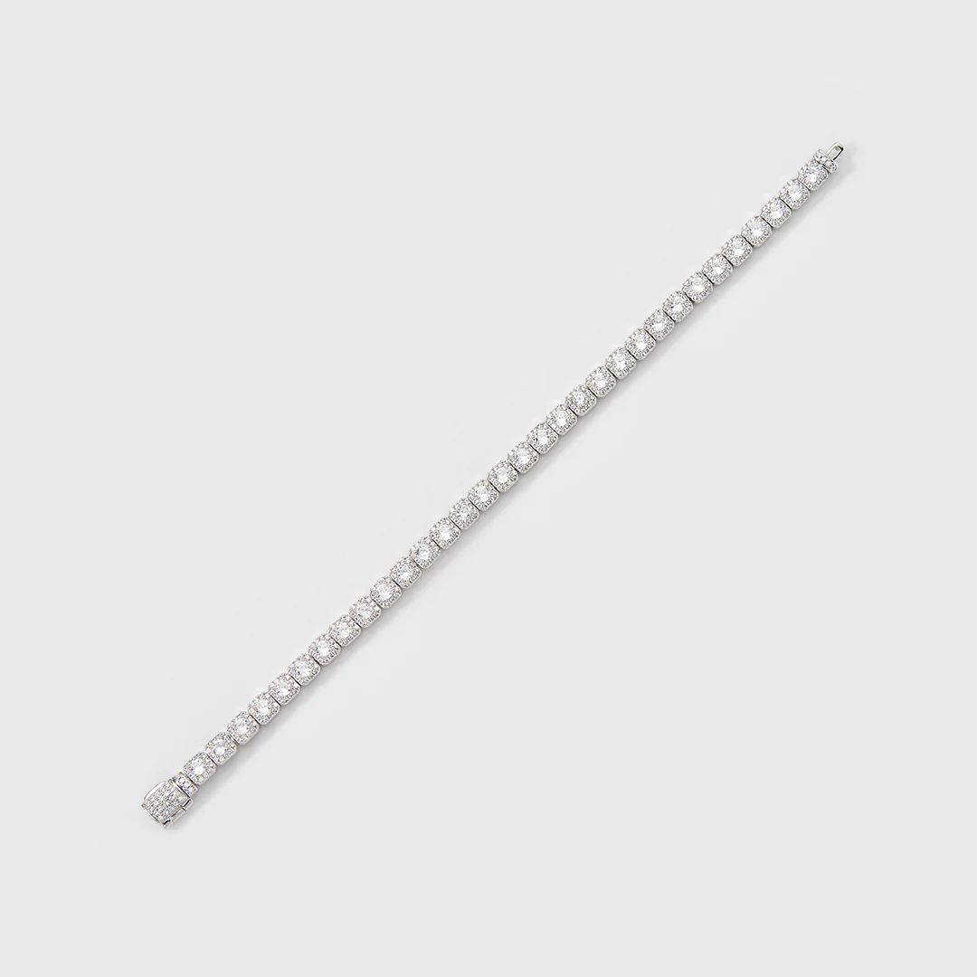 Women's Micro Clustered Tennis Bracelet (Silver) - 5mm - Image 3