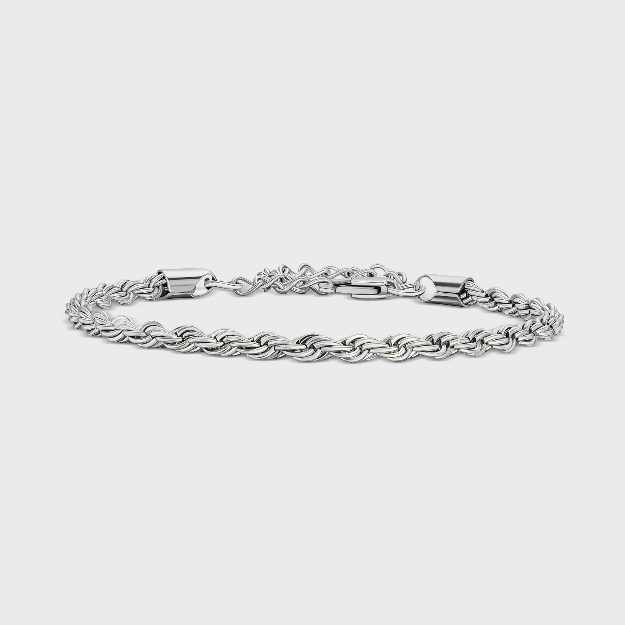 Women's Rope Bracelet (Silver) - 4mm - Image 3