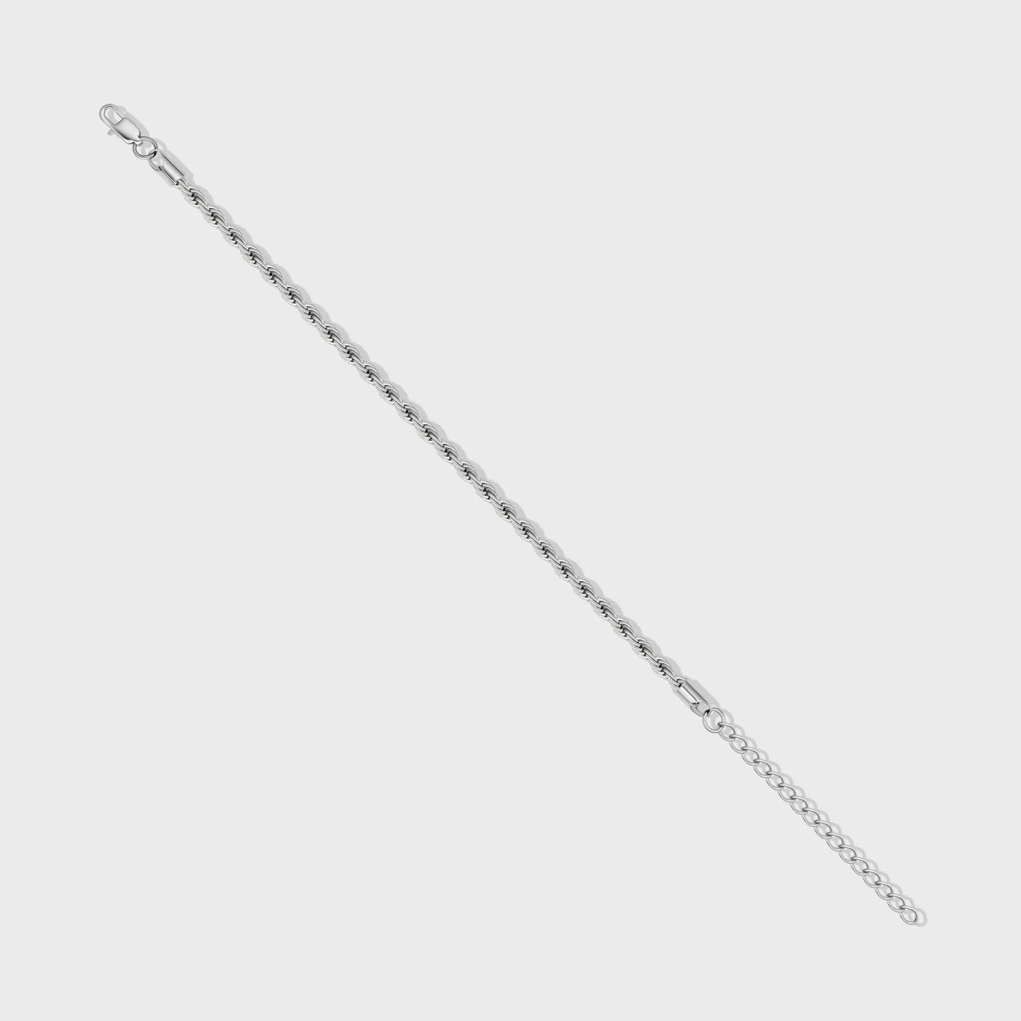 Women's Rope Bracelet (Silver) - 4mm - Image 4