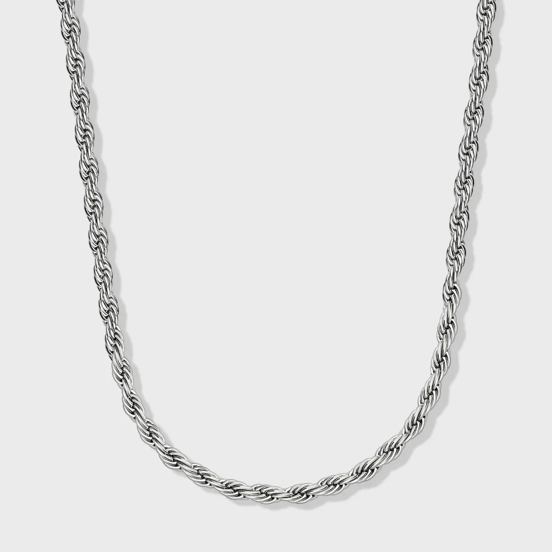 Women's Rope Chain (Silver) - 4mm