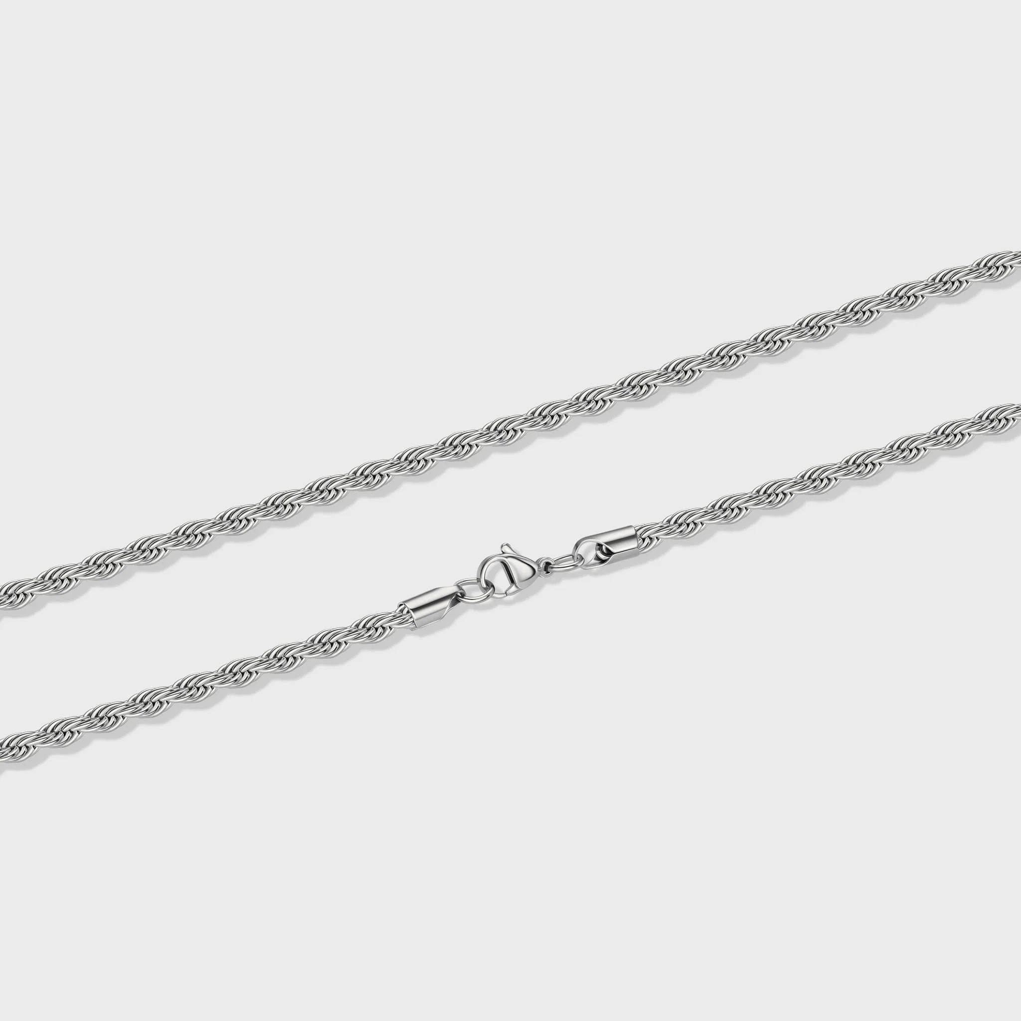 Women's Rope Chain (Silver) - 4mm - Image 3
