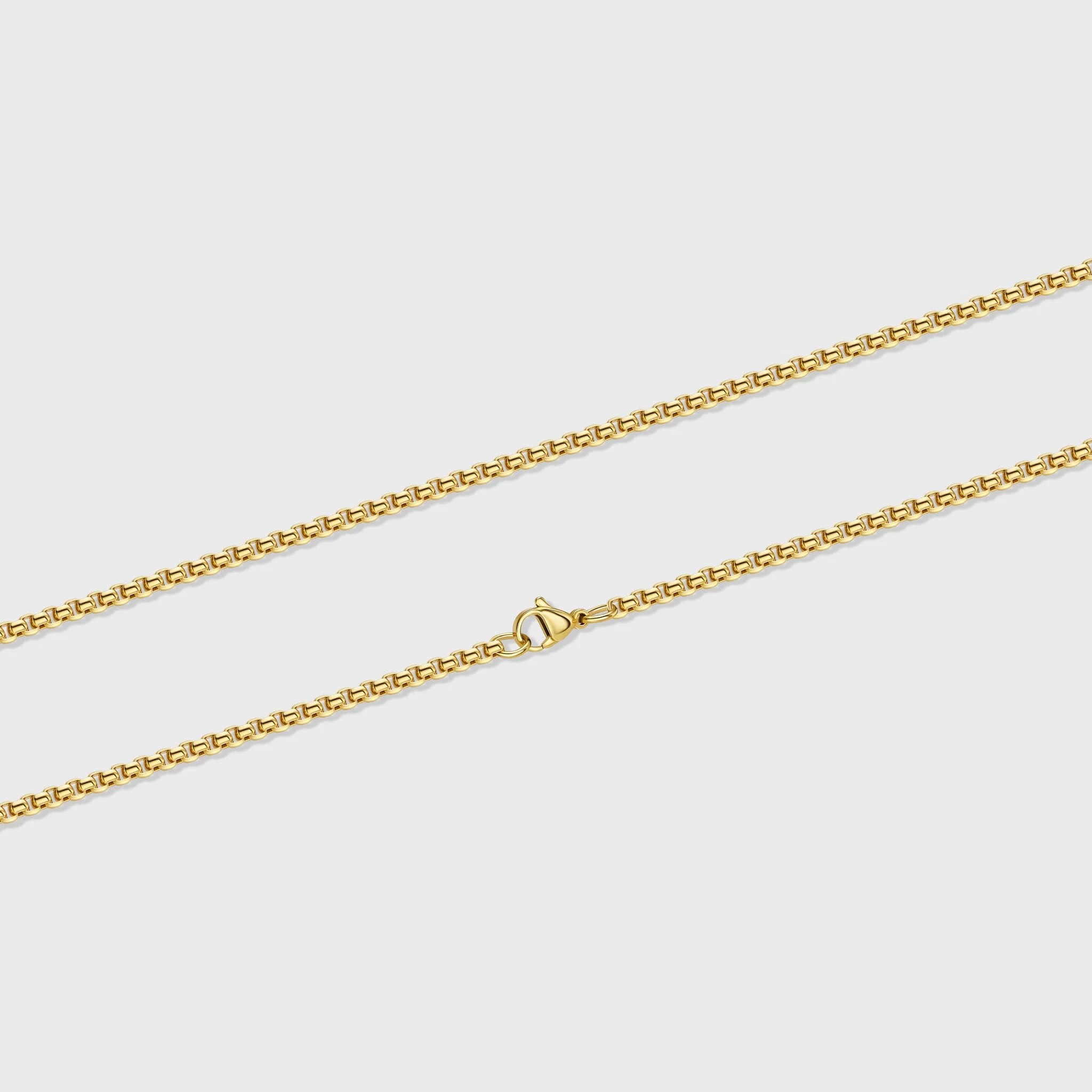 Women's Round Box Chain (Gold) - 3mm - Image 3