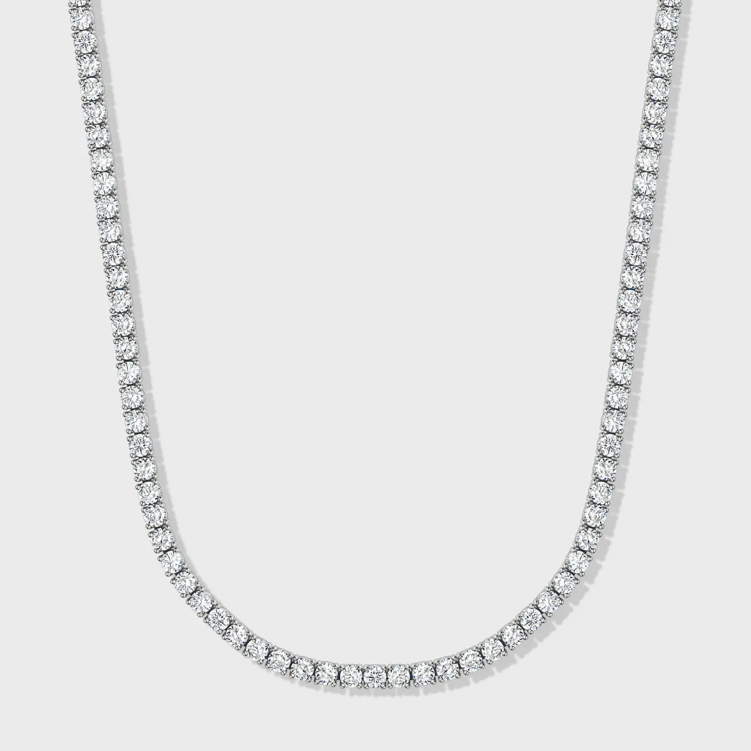 Women's Tennis Chain + Bracelet (Silver) - 3mm - Image 4